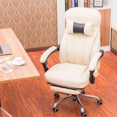 China Hot Sale Cooling Leather Chair Computer Office Gaming Chair With Footstool for sale