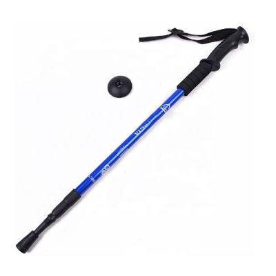 China Retractable Folding Upright Walking Stick Three-Section Handle Multi-Functional Walking Pole Trekking Stick Outdoor Sport Equipment Camping Hiking Hiking Stick for sale