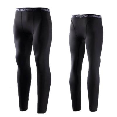 China Tight Sports Wears Yoga Gym Wear Fitness Leggin Pants Spandex Polyester Plus Size Men Clothes Elastic Quick Dry Running Gaiters for sale