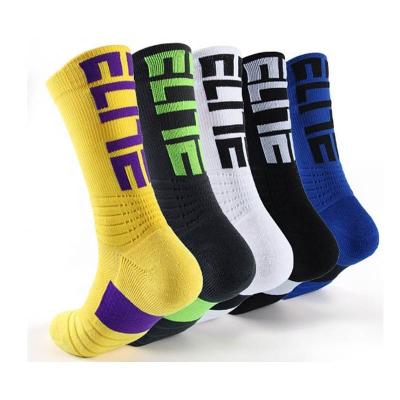 China Men's Outdoor Sports Crew Anti-skid Breathable High Quality Breathable Winter Autumn Elite Thick Running Cycling Socks for sale