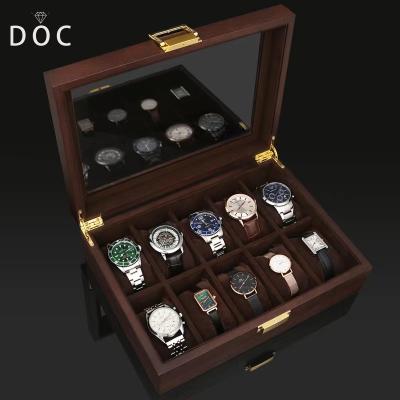 China 2022 New Customized High End Velvet Watch Storage Case Wholesale Customized Doc Watch Display Case. popular wooden OEM+ODM+Wholesale for sale