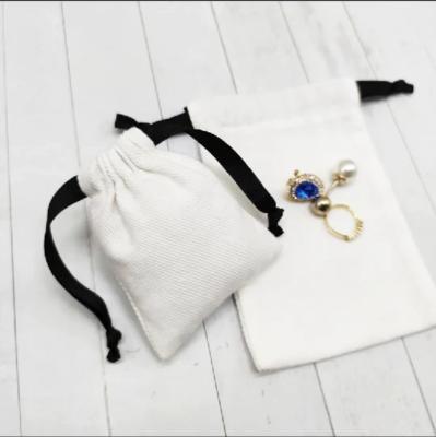 China Wholesale Custom Drawstring Jewelry OEM+ODM+Wholesale LOGO Printed Dust Proof Small Pouch Canvas Pouch Bag Velvet for sale