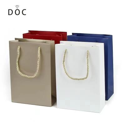 China Doc Jewelery Gift Printing Packaging. OEM+ODM+Wholesale Factory NEW Bags Custom Logo Color With Silk Handle Recycle Shopping Printed Paper Bag for sale