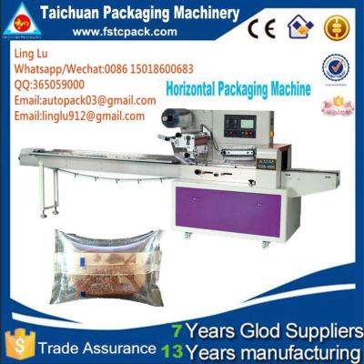 China Automatic Horizontal cookies/bread/cake pouch Packing Machine in small business price for sale