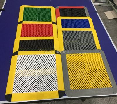 China Car Wash Self Drainage PP Interlocking Garage Floor Tiles for sale