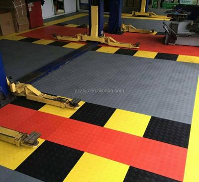 China Industrial Interlocking Removable Plastic Interlocking Floor Tiles Durable Anti-Slip Wear-Resistant Repair Shop Floor Tiles PP Garage for sale