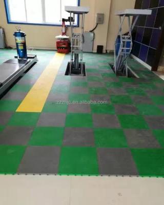 China Best Durable Wear Resistant Anti-Slip Heavy Duty Selling Repair Shop Plastic Industrial Interlocking Tiles / Removable PP Interlocking Garage Tiles for sale