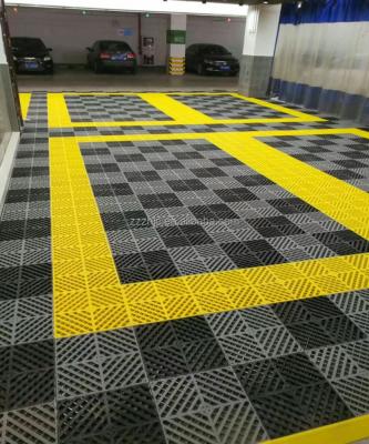 China Automobile Service Company Hot Sale PP Garage Car Wash Durable Interlocking Plastic Floor Tiles for sale