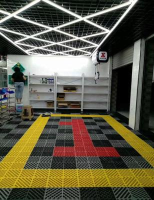 China 400*400*30mm pp garage floor tiles car wash waterproof wear resistant anti-slip industrial interlocking floor tiles for sale