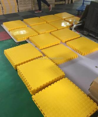 China Durable 100%pvc waterproof wear resistant anti-slip garage interlocking click plastic floor tiles for sale