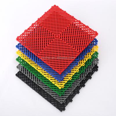 China Waterproof /temporary/DIY wear resistant anti-slip removeable porcelain garage interlocking pp floor tiles for sale