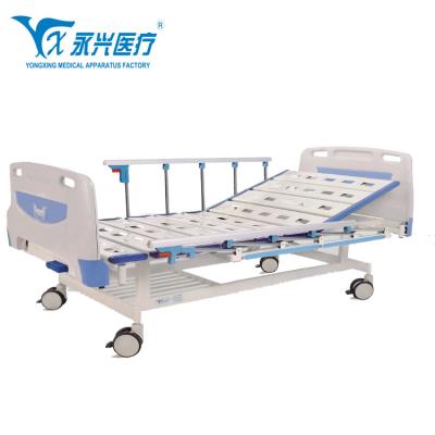 China Cheap Manual Hospital Nursing Bed A04-013 Yongxing Price Home Use Paralyzed Hospital Bed For Sale for sale