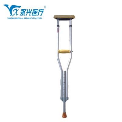 China Yongxing Comfortable Medical Hands Free Armpit Aluminum Folding Elbow Supports With Rubber Crutch Tips for sale