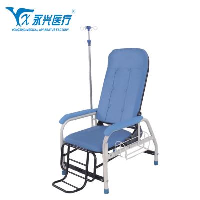 China D03-1 Stainless Steel Comfortable Transfusion Chair Hospital Chair With Adjustable Foot Shelf for sale