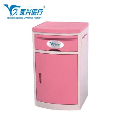 China Yongxing D13-1 traditional hot sale cheap ABS plastic medical bedside cabinet with suction and door for sale