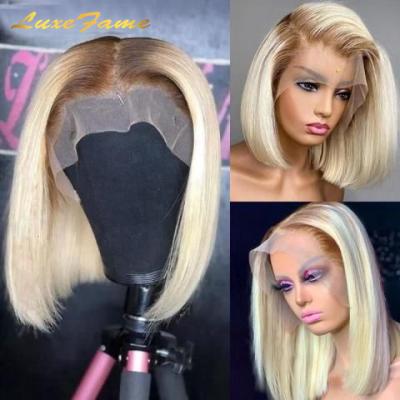 China Bob Shipping Now Blonde Bob With Bangs Wig, Short Bob Hair Wig For Black Women, Lace Wig Bob Hair for sale