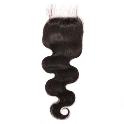 China High Quality Hd Body Wave Illusion Swiss Lace Sheer Closure, 4x4 Illusion Lace Closure, Seller Double Pulled Full Lace Closure for sale