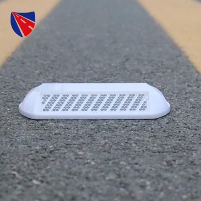 China ABS Double Side Plastic Reflector For Driveway Yellow Raised Reflective Road Stud Plastic With Sand for sale