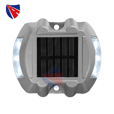 China Aluminum Alloy+PC cover Manufacturer Price Highway Aluminum Heavy Duty Waterproof Blue Flashing LED Cat Eye Pavement Markers Lights Solar Road Studs for sale