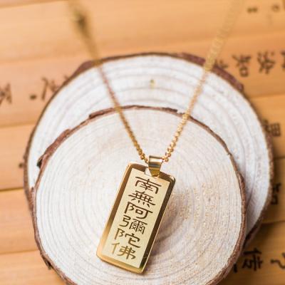 China Hot Sale Stainless Steel Religious Buddhist Symbol Stainless Steel Pendant Necklace Jewelry for sale