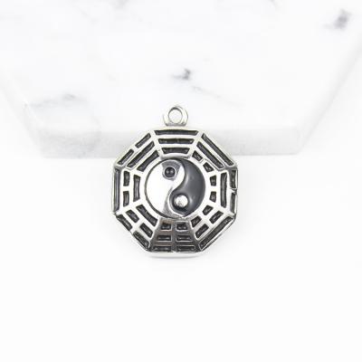 China Wholesale Custom Stainless Steel Culture Yin Yang Gossip Amulet Pendant Necklace Chinese Jewelry for sale