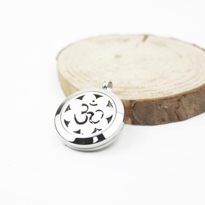 China Wholesale Stainless Steel Cavity Sun Flower Stainless Steel Aroma Essential Oil Diffuser Necklace Pendant for sale