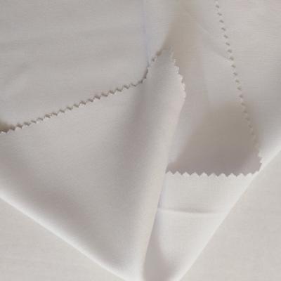 China White Sustainable Poly And Rayon Fabric For Dress for sale