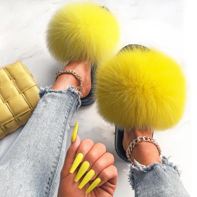 China New Arrival Girls Fashion Cushioning Slides Slippers Female Slipper Summer Shoe Fur Slides Women Sandals for sale