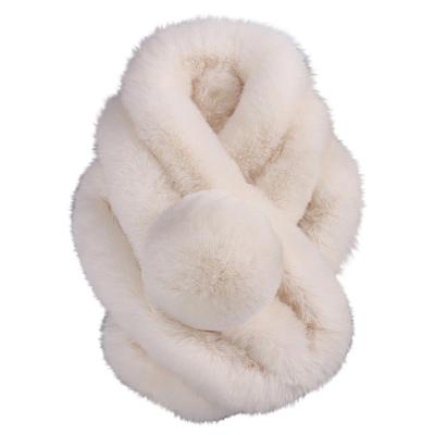 China Multi Color Soft Hand Feeling Soft Warm Hairy Shawl Winter Faux Fur Collar Luxury Women Scarf For Jacket for sale