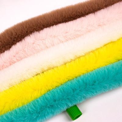 China High Quality Good Quality Rex Rabbit Fur Ribbon Tapes Sewing Trim Artificial White Fluffy Fluffy Home Decor DIY Sewing Costume Opens Faux Fur for sale