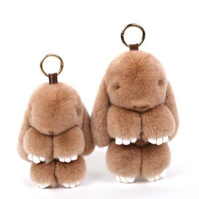 China Soft Hand Feeling Rabbit Key Chain Fashion Bags Jewelry Cute Handmade Puffy Hanging Car Ornament Rabbit Key Chain For New Year Gifts Kids for sale