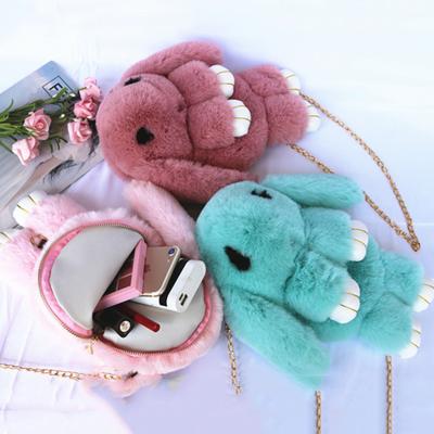 China Fashion\Comfortable Fluffy Cartoon\Durable Bunny Plush Fashionable Women Rabbit Plush Fur Backpack Animal Backpacks for sale