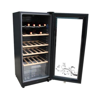 China Simple Modern Classic Wooden Party Shelves Metal Wine Supplier Cabinet Chinese Red Wine Fridge for sale