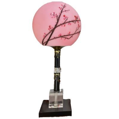 China Fashion modern minimalist hotel desk decoration living room hotel study lamp bedside bedroom lamp bedroom table hand-painted art for sale