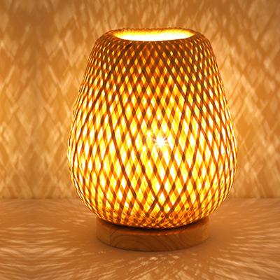 China Japanese Japanese style and wrap lamp Nordic Zen solid wood bamboo weaving Chinese style decorative creative bamboo art desk the new for sale