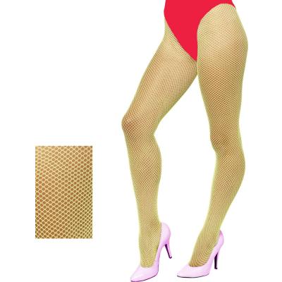 China Fluorescent yellow professional latin pantyhose net stockings for latin dance stocking net latin accessories stockings for sale