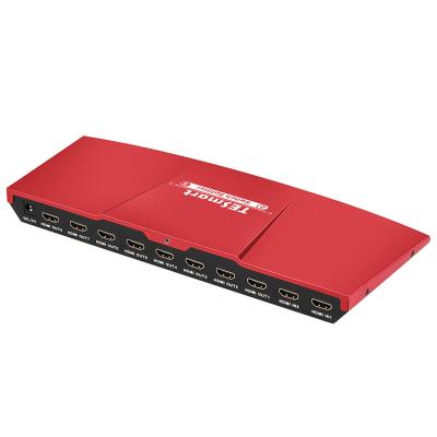 China 4K HDMI Splitter 2 Input 8 Output Controller 2x8 Port OEM Rohs CE 4K HDMI 2x8 Switch / 3D Splitter Ultra 4k*2k 2 in 8 HSP0208A11 for sale