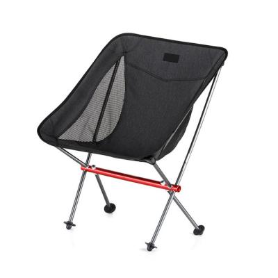 China Loading Durable High Quality Ultralight Folding Aluminum Alloy Fishing Chair Comfortable Picnic Barbecue Beach Moon Chair for sale