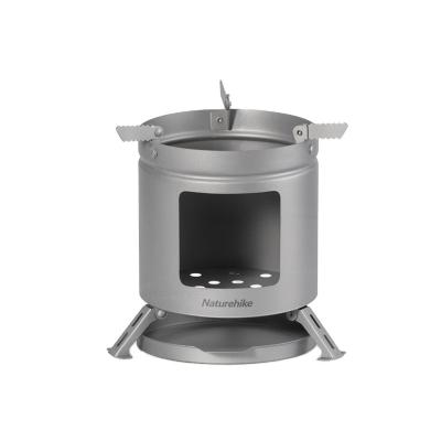 China New Promotion Style Solid Seasoning Hot Lightweight And Durable Outdoor Living Titanium Wood Stove for sale