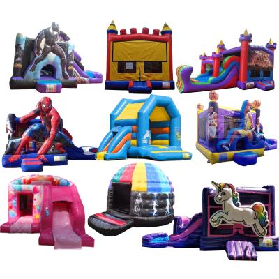 China 0.55mm Plato PVC Tarpaulin Outdoor Indoor Customized Color Sports Jumping PVC Kids Inflatable Giant Bounce House for sale