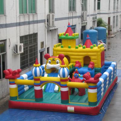 China Outdoor Inflatable Entertainment Giant Tiger Cartoon Amusement Park Amusement City For Kids /inflatable Russia Trampoline for sale