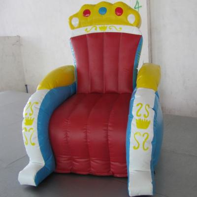 China Promotion Activity Customized King Throne Inflatable Sofa Chair For Advertising for sale