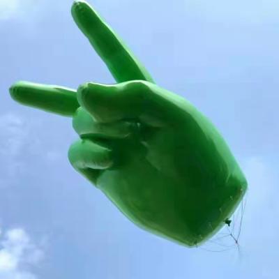 China Oxford Cloth/PVC Realistic Inflatable Flying Finger Giant Inflatable Hand For Decoration for sale