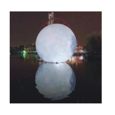 China Hot Sale PVC Good Quality Inflatable Moon Ball Advertising Glowing Inflatable Moon Globe For Decoration for sale