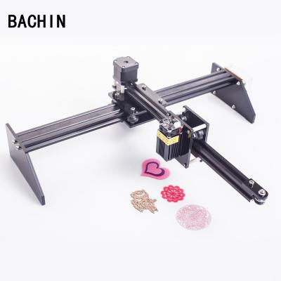 China BACHIN low price 7W 450nm diode focus cnc laser engraving machine adjustable small diy laser for engraving machines for sale