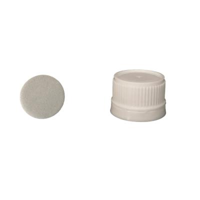 China Non Spill PE Film 24mm White Anti - Theft Ring Plastic Cap For Cosmetics Bottle for sale