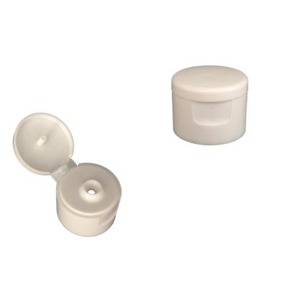 China Non Spill Closure 24mm White Soft Plastic Flip Top Cap For Bottle for sale