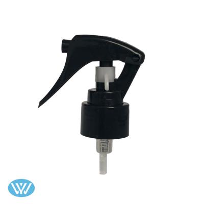 China High Quality Black 24/410 Mini Bottle Trigger Sprayer With White Clip for sale