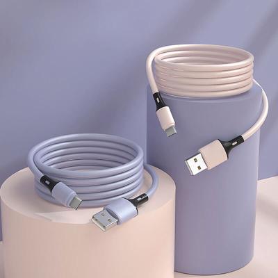 China Etc.electronic mobile phone product with type C port usb cable factory fast charging type-c OEM 1m 2m cable 3m candy mixed color soft charging cable OEM for iphone android for sale