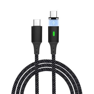 China Etc.electronic mobile phone product with Type C magnetic port LED power display usb cable USB C nylon braided fast charging 6.56ft to 4.92ft cable of C type-c plug game controller for sale